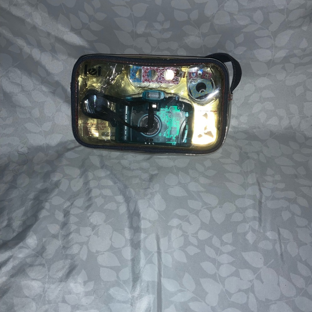 Vintage Blue L.E.I Purse With Camera Keychain Watch Accessories New In Box y2k